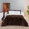 Coberdrom Diamond Casal King Sherpa com Manta Flannel 01 Peça - Marrom - 1