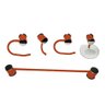 Kit Acessorios Banheiro Redondo Classic 5 Peças Laranja - 1