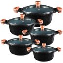 Ver imagem 1 de Jogo Panela Preto Liso Antiaderente Cerâmica Javali AM 16a24