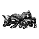 Ver imagem 2 de Escultura Estátua Decorativa Touro Wall Street Média 46cm:preto Fosco