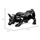 Ver imagem 3 de Escultura Estátua Decorativa Touro Wall Street Média 46cm:preto Fosco