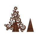 Ver imagem 1 de Árvore de Natal com Arabescos 25cmx30cm - Cria Arte Laser Madeira Escuro