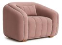 Ver imagem 3 de Poltrona Lilian Luxo Recepção Escritório Suede Bege:rose/liso