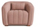 Ver imagem 2 de Poltrona Lilian Luxo Recepção Escritório Suede Bege:rose/liso
