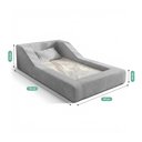 Ver imagem 2 de Cama Montessoriana Infantil Noah 100% Espuma com Colchão Bouclê Cinza Claro - Desk Design