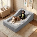 Ver imagem 7 de Cama Montessoriana Infantil Noah 100% Espuma com Colchão Bouclê Cinza Claro - Desk Design