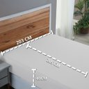 Ver imagem 3 de Roupa de Cama Super King Percal 200 Fios 100% Algodão Santista com Elástico Avulso Hotel Pousada:bra