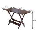Ver imagem 3 de Jogo De Mesa De Madeira 1,20X70 C/ 04 Cadeiras Imbuia - Marrom