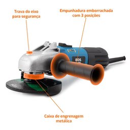 Esmerilhadeira Angular Profissional 4.1/2 Pol 850W Max Pro EEM01PRO 127V - EOS - 3