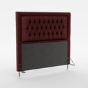 Ver imagem 2 de Kit Cabeceira Decorativa Para Cama Box Antares e Calçadeira Sagitarius 195 Para Cama King Sued Bordô