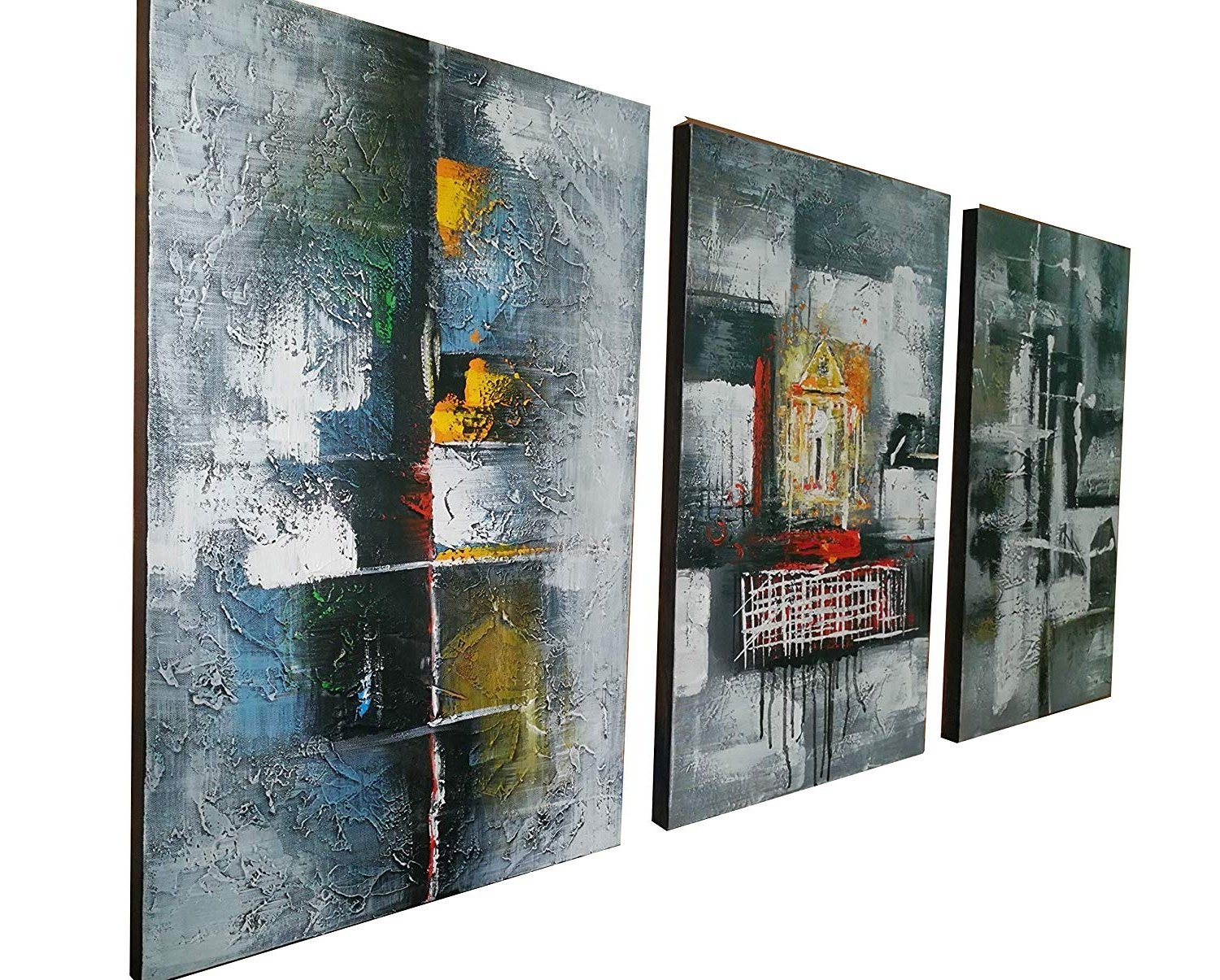 Quadro Pintura Tela emoldurado óleo 5331: 110cm (A) x 160	cm (L) - 3