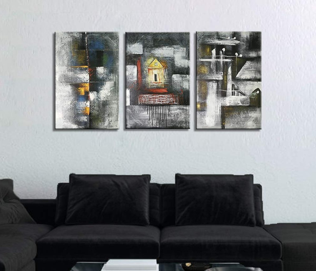 Quadro Pintura Tela emoldurado óleo 5331: 110cm (A) x 160	cm (L) - 1