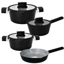 Ver imagem 1 de Jogo de Panelas de Indução Antiaderente Cerâmica Chicago Preto 4 Peças - Casambiente
