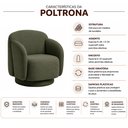 Ver imagem 3 de Kit 2 Poltronas Decorativa Avany Giratória Linho Verde - Nexta Casa