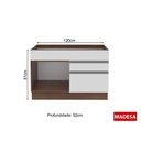 Ver imagem 5 de Balcão de Pia Glamy 1 Porta e 2 Gavetas Branco Rustic Madesa