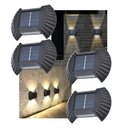 Ver imagem 1 de Luminaria Solar Arandela Iluminaçao Reistente Kit 4 Und Balizador Spot Jardim Casa Escada Quintal