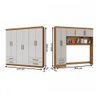 Guarda-roupa Casal Modulado Hércules 11 Portas 6 Gavetas Cinamomo/off White - Carioca Móveis - 4