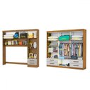 Ver imagem 3 de Guarda-roupa Casal Modulado Hércules 11 Portas 6 Gavetas Cinamomo/off White - Carioca Móveis