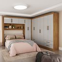 Ver imagem 1 de Guarda-roupa Casal Modulado Hércules 11 Portas 6 Gavetas Cinamomo/off White - Carioca Móveis