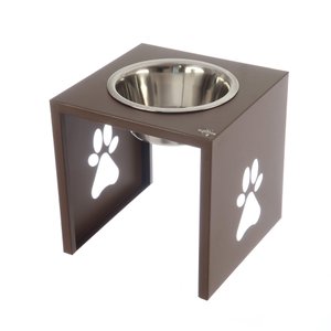 Comedouro Elevado Individual Cão Porte G Marrom