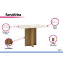 Ver imagem 4 de Mesa Jantar Lana Canto Reto 120cm Cinamomo/Off White Henn