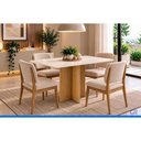 Ver mais imagens de Mesa Jantar Lana Canto Reto 120cm Cinamomo/Off White Henn