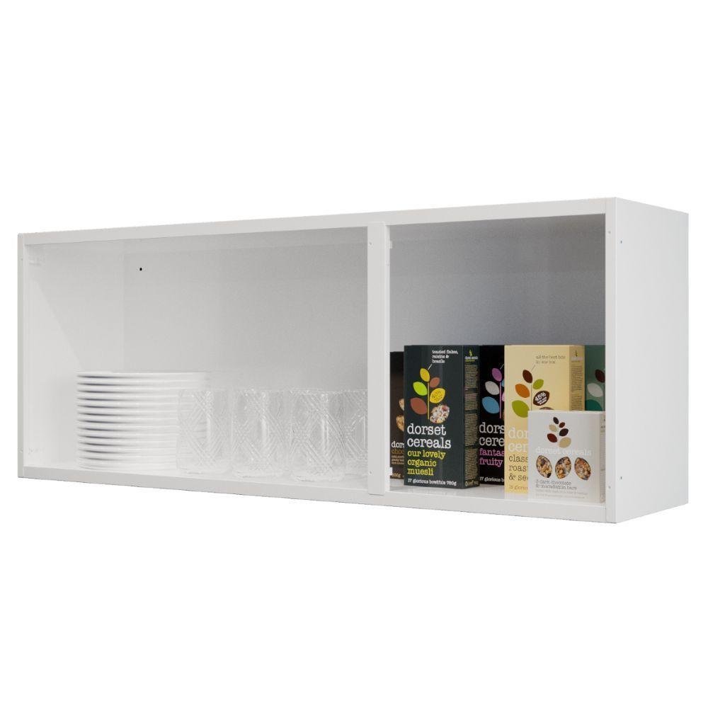 Conjunto 2 Armários de Cozinha Aéreos Itatiaia Aço 3 Portas Rose Branco Neve - 3