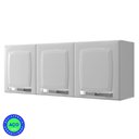 Ver imagem 2 de Conjunto 2 Armários de Cozinha Aéreos Itatiaia Aço 3 Portas Rose Branco Neve