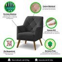 Ver imagem 7 de Poltrona Decorativa Bordada Magali Veludo Cinza Grafite Lansofbr