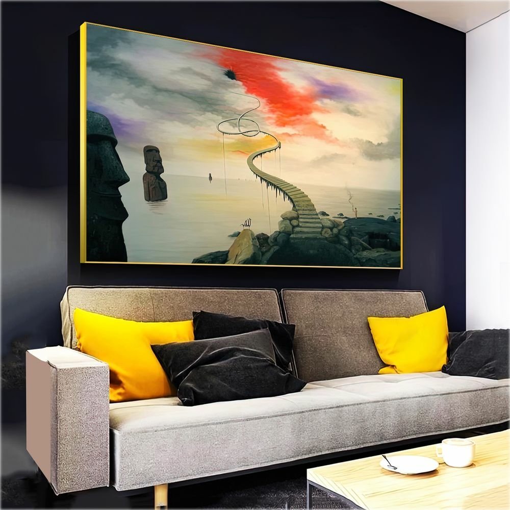 Quadro Escada Infinita Para O Multiverso:120x80 cm/BRANCA