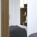 Ver imagem 5 de Guarda Roupa Casal Modulado Espelho Cp06 Delphi Avelã/branco L01 - Mpozenato