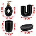 Ver imagem 5 de Jogo de Banheiro Lavabo Acessórios Elegante Areia Kit 4pçs