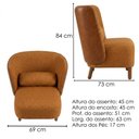 Ver imagem 3 de Poltrona Decorativa Verso Pes Madeira Linho Color Trend e Courino Tca 219 Tcs 727 Moll