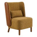 Ver imagem 1 de Poltrona Decorativa Verso Pes Madeira Linho Color Trend e Courino Tca 219 Tcs 727 Moll