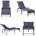 Ver imagem 2 de 2 Cadeiras Espreguiçadeiras Piscina Corda Náutica Catar e Mesa de Centro em Alumínio Trama Orignal