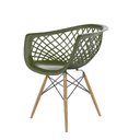 Ver imagem 1 de Cadeira Web Verde Militar – Estilo Retrô e Design Ergonômico