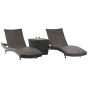 Ver imagem 2 de Kit 4 Cadeiras e Mesa Ascoli, 2 Espreguiçadeiras Bona e Mesa com Ombrelone Piscina, Jardim, Área Tra