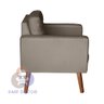Sofá/poltrona/cadeira Decorativa Glamour Dubai com Pés em Madeira Capuccino - 4