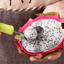 Ver imagem 6 de Kit Cortador Boleador de Frutas e Melancia 4 em 1 Aço Inox