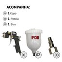 Ver imagem 2 de Pistola de Pintura Gravidade 1,5mm Pro 500 500ml Pdr