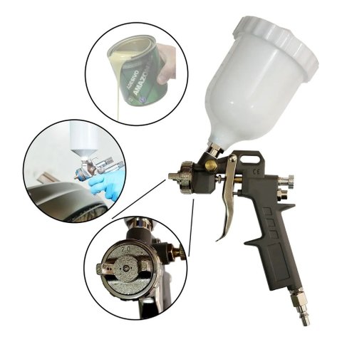 Pistola de Pintura Gravidade 1,5mm Pro 500 500ml Pdr