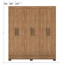 Ver imagem 2 de Guarda Roupa Casal 6 Portas e 2 Gavetas Dallas - Amêndola Touch