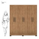 Ver imagem 4 de Guarda Roupa Casal 6 Portas e 2 Gavetas Dallas - Amêndola Touch