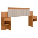 Ver imagem 1 de Cabeceira Extensiva Estofada com 2 Mesas de Cabeceira Master Benetil Cinamomo