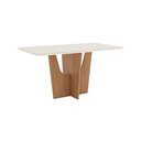 Ver imagem 3 de Mesa de Jantar Vertice 160 C. Vidro 6 Cad. Nina Amendoa - Henn