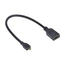 Ver imagem 1 de Cabo Adaptador Micro Hdmi X Hdmi Femea 30cm Amchf-30