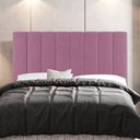 Ver imagem 2 de Kit Cabeceira e Baú Cama Box King Size Cora 195cm Suede Rosa - Desk Design