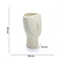 Ver imagem 5 de Vaso Decorativo Rosto Areia em Cerâmica 23x15cm - D’Rossi