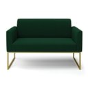 Ver imagem 5 de Sofá 2 Lugares Namoradeira Industrial Dourado Marisa Bouclê Verde D03 - D’Rossi