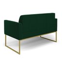 Ver imagem 7 de Sofá 2 Lugares Namoradeira Industrial Dourado Marisa Bouclê Verde D03 - D’Rossi